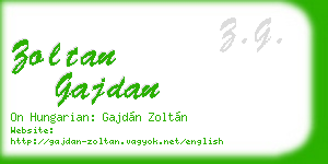 zoltan gajdan business card