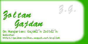 zoltan gajdan business card